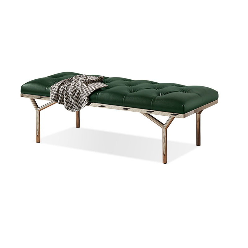 Banc rembourré vert, Vert