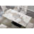 70inch Marble Dining Table, Luxurious 70" Kitchen Table with Printed Marble Tabletop and X-Shape Carbon Steel Pedestal, Modern Kitchen Dining Room Table for 8-131338019-131338021