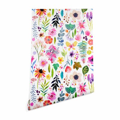 Andover Mills™ Baby & Kids Monica Peel & Stick Floral Tile & Reviews ...