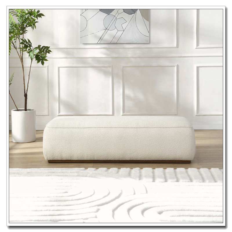 Banc rembourré de 52 po de largeur