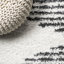 Tapis blanc / gris à poils longs à rayures géométriques Collenn-1627415356