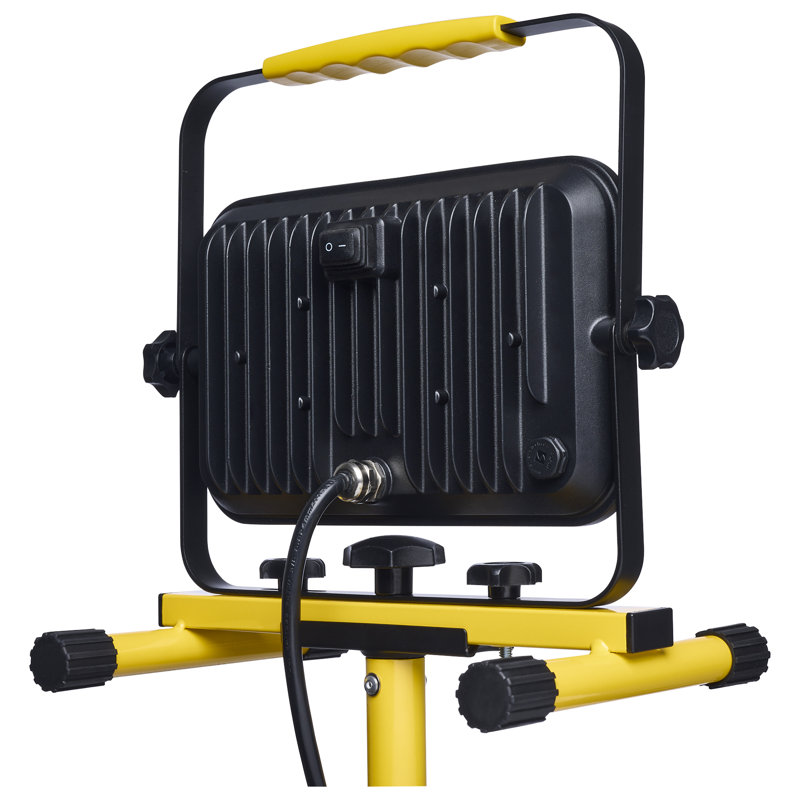 50 Watt LED Work Light 5000K 6500 Lumens 5 Foot Tripod 18/3 Sjtw Plug 120 Volt