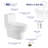 Eridanus Elongated Comfort Height Floor Mounted One-Piece Toilet (Seat Included)-108368023