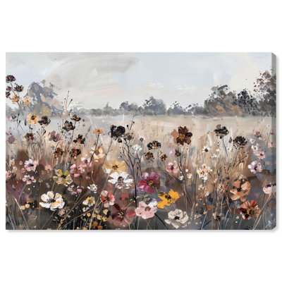 English Meadow Canvas Rustic Farmhouse Art by Art Remedy