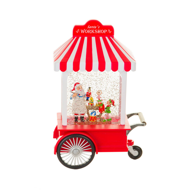 Red Candy Cart LED Santa's Workshop
