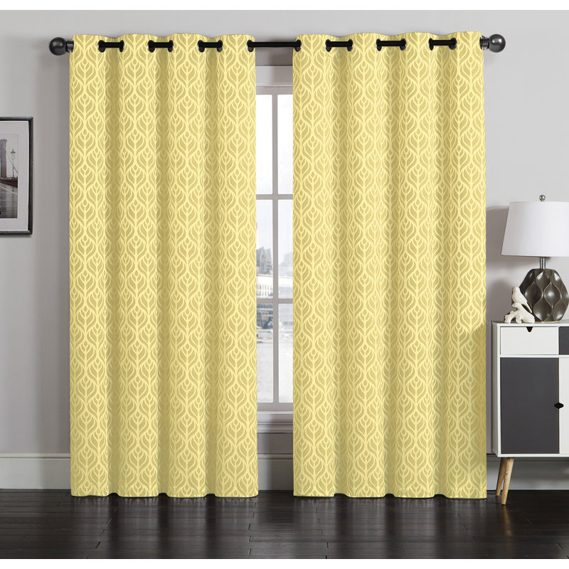 Blackout Sliding Panel Pair, Yellow, 38" W x 84" L