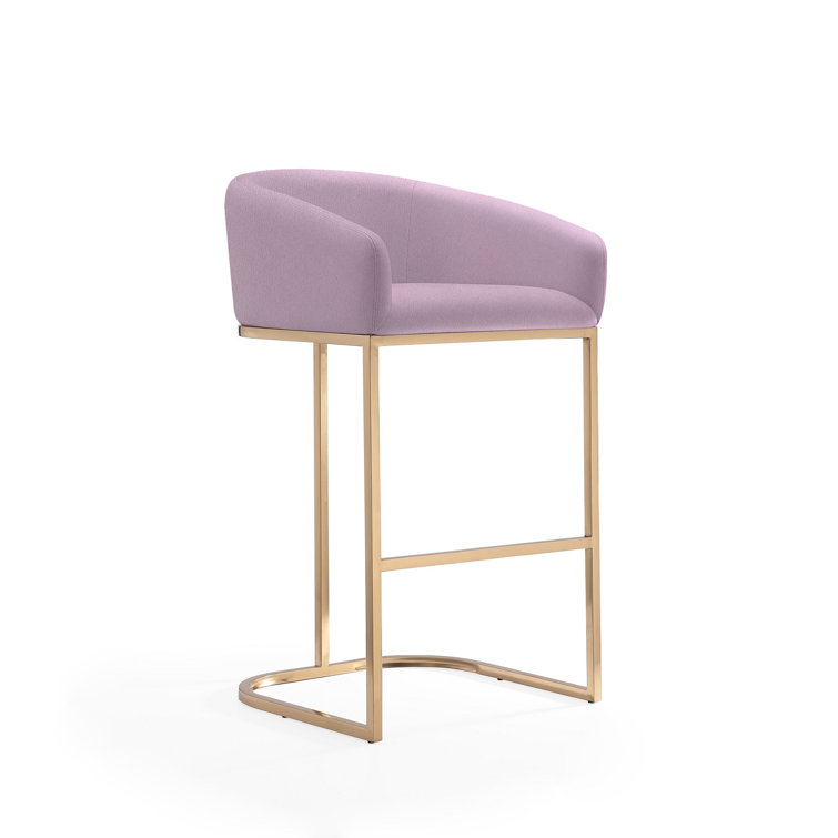 Lioba Upholstered Counter Stool with Metal Frame