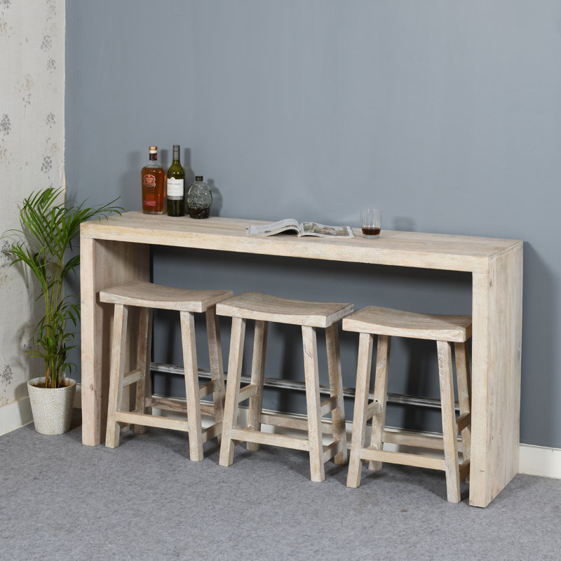 Daisjah 3 - Person Solid Wood Solid Wood Top Open Dining Set