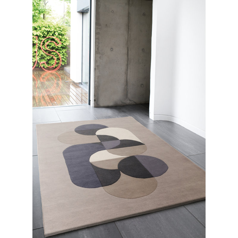 Brinlie Abstract Wool Hand Tufted Area Rug, Rectangle 200 x 300cm