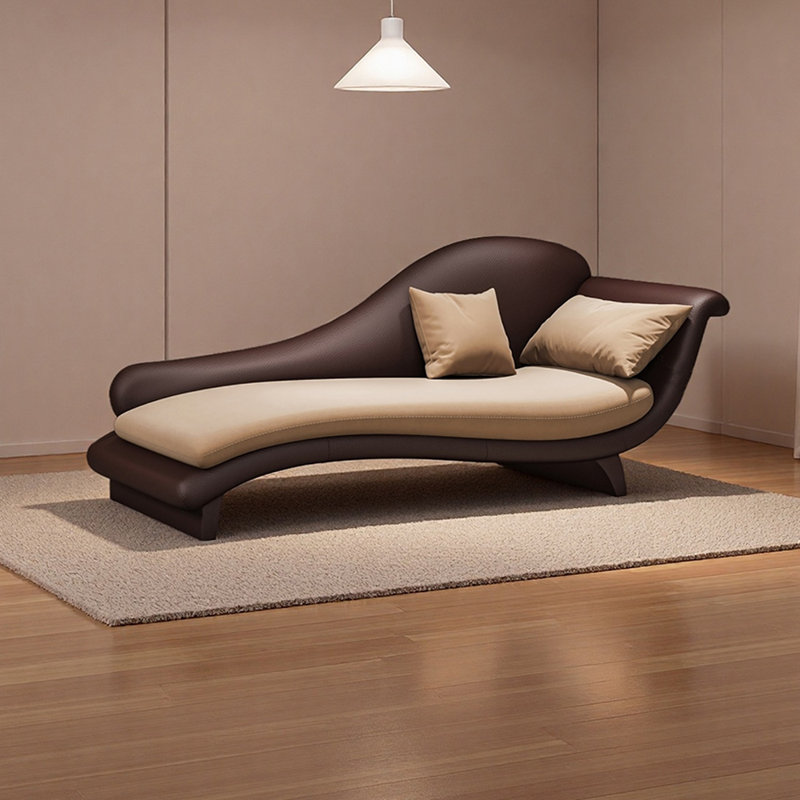 Méridiennes d'intérieur en bois Living Room, Rose poudreux, Orienté à droite