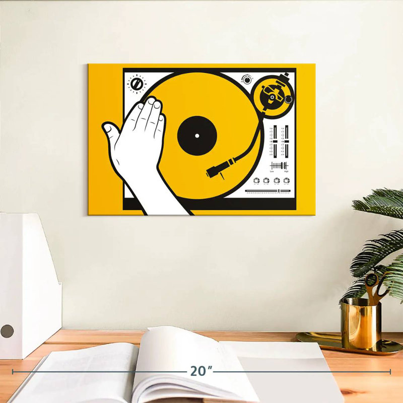Abarca DJ Vinyl Scratch, 8" H x 12" W