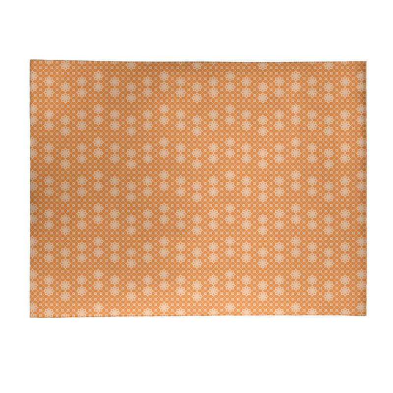 Tapis de zone orange classique treillis, Rectangle 9 pi x 12 pi