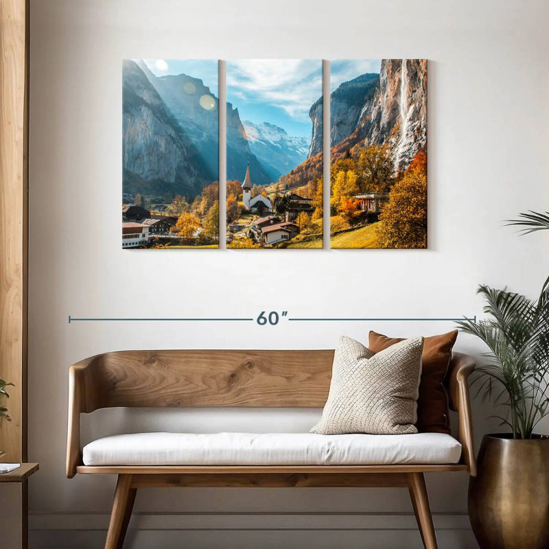 Alvord Lauterbrunnen en automne, H 28 po x l 45 po