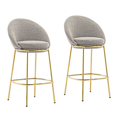 Ensemble de 2 tabourets de bar rembourrés