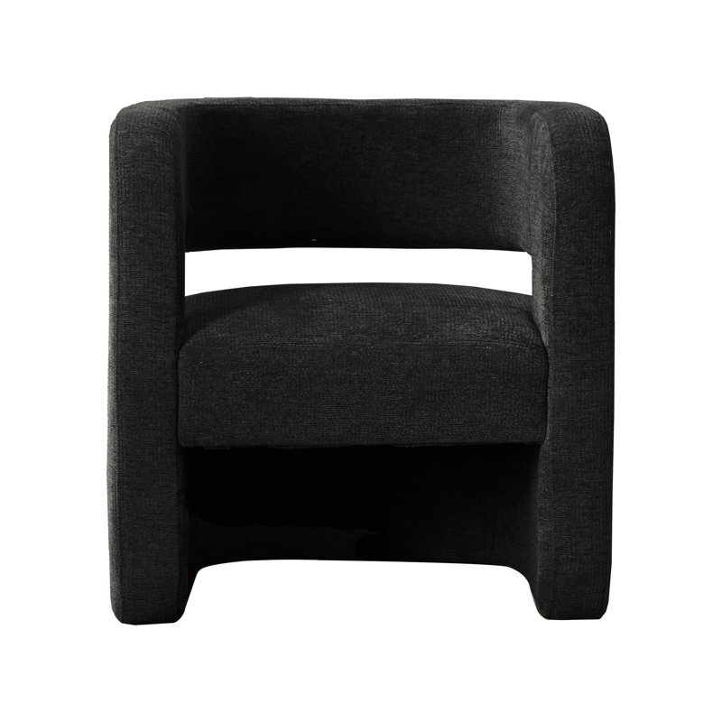 Sinel Full Assembled Upholstered Accent Chair For Living Room, Black