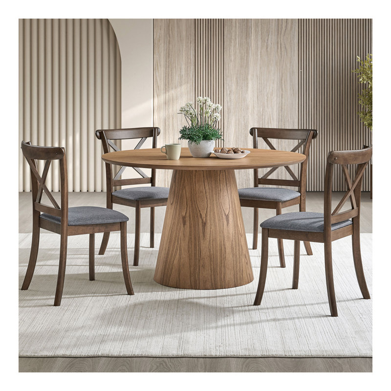 (1 table avec 4 chaises) Ensemble de table de salle à manger en bois, table de cuisine moderne en bois aggloméré et chaises de salle à manger rembourrées Boucle