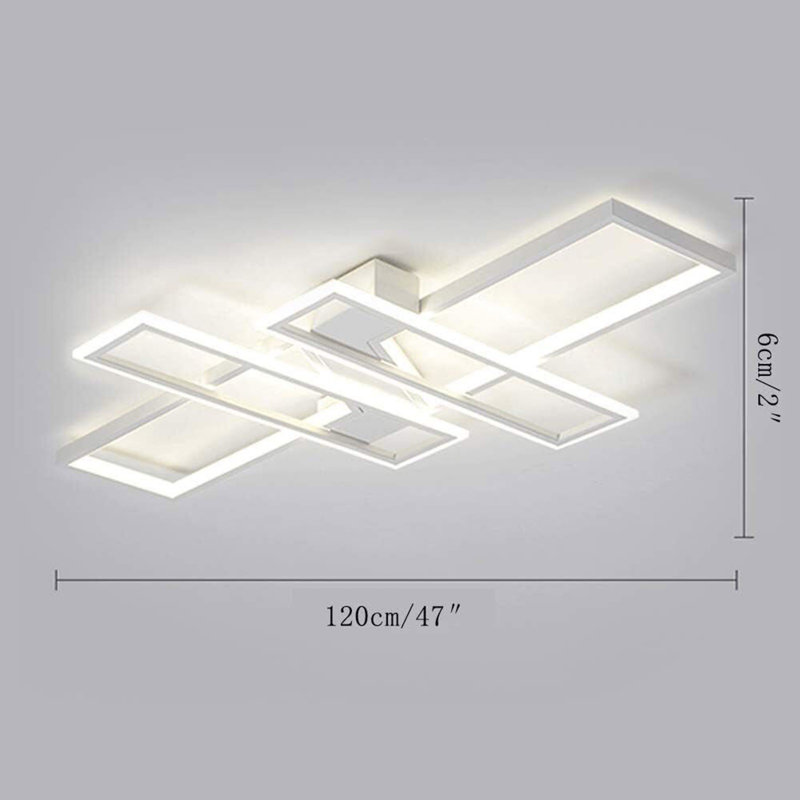 Acrylic Semi Flush Mount, White