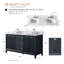 Meuble-lavabo autoportant à double cuve 60 po avec plateau en marbre Caldwell-107663176-107663177-107663181