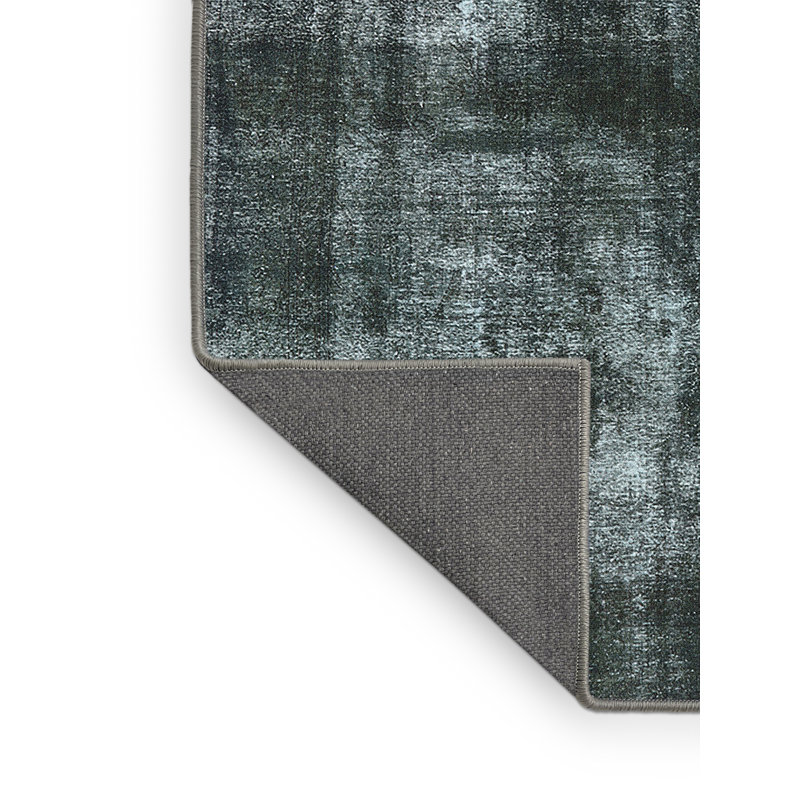 Tapis abstrait gris / bleu, Rectangle 5 pi x 7 pi