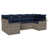 Structure grise / coussin bleu marine est en rupture de stock