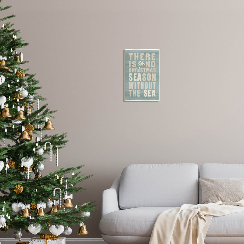 Pas de saison de Noël sans at-201, H 15 po x l 10 po x P 0,5 po, Bois