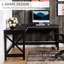 Bureau à domicile en L brun de 57 po - Design moderne et cadre d'ordinateur pour bureau large