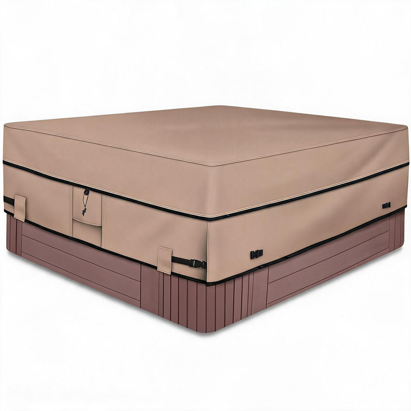 Couvre-spa carré carré en polyester 600D imperméable robuste