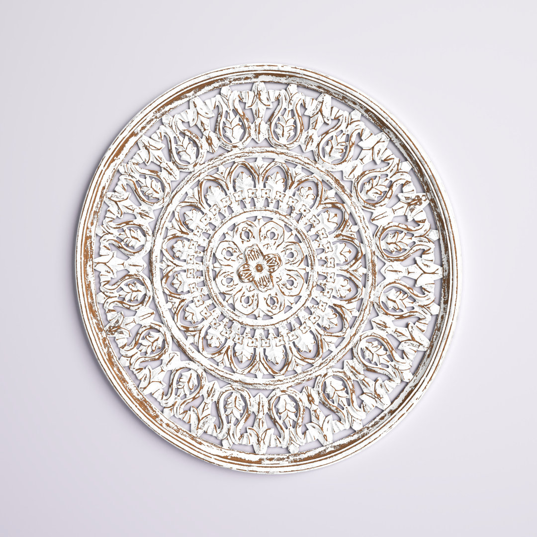 Carved Mandala Round Wall Décor Mistana™