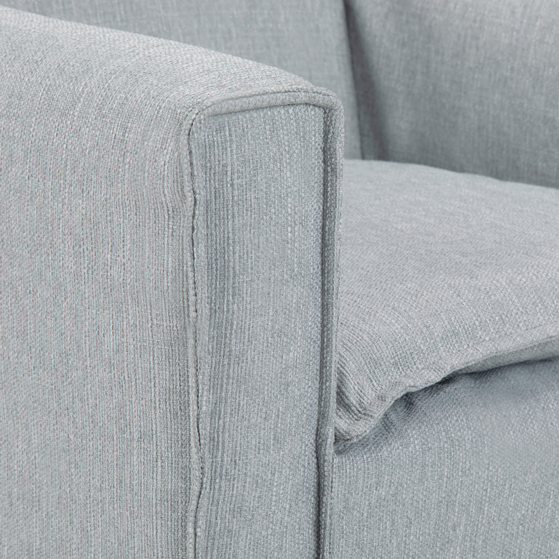 Warren Upholstered Armchair, Light Blue