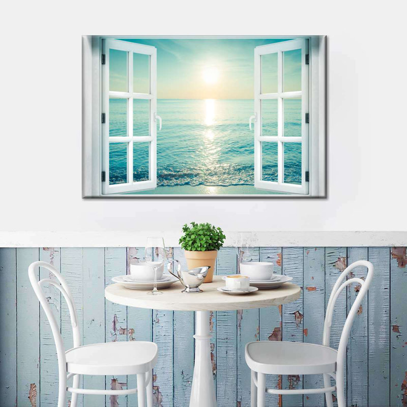 «Window to Seascape», reproduction sur toile, H 16 po x l 24 po x P 1,25 po