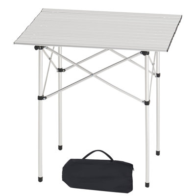 Table de camping pliante en aluminium