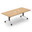 Table de formation mobile pliable avec prises électriques, table de conférence modulaire pour 6 à 8 personnes-2002562133