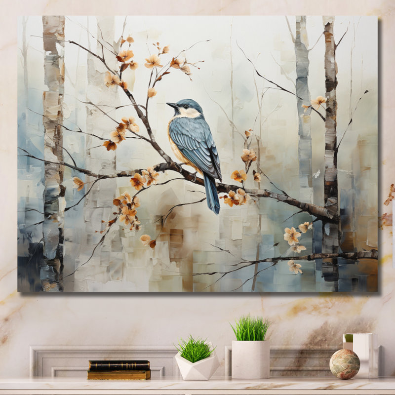 Birch Woods Ethereal Elegance III - Art mural bouleau, Toile tendue, H 34 po x l 44 po x P 1,5 po