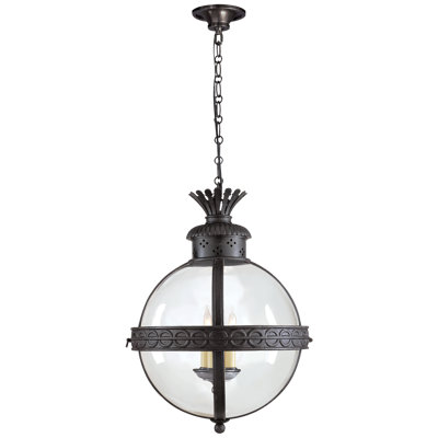 Chapman & Myers Crown Top Banded Globe Lantern