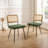 Bodnar Ratten Back Tufted PU  Upholstered Dining Side Chair-1494427623