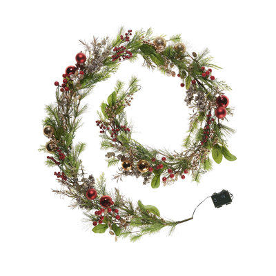 17cm Lighted Faux Garland with Lights