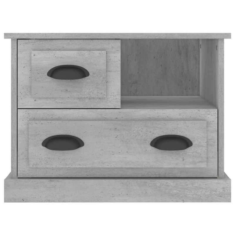 Ehrentraud 60cm W Bedside Table, Concrete Grey