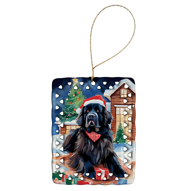 Ornement en porcelaine de Noël Terre-Neuve, Terre-Neuve 3534