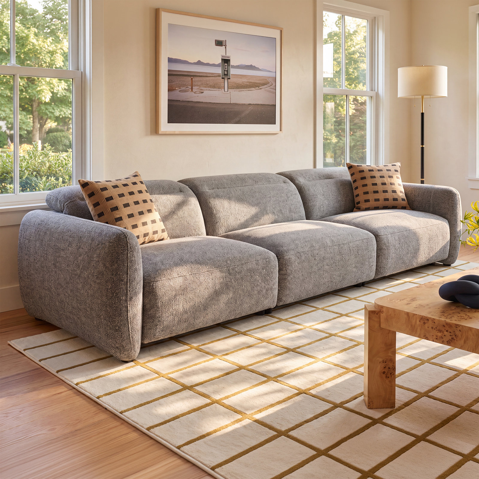 Astro 109'' Upholstered Power Reclining Sofa, Nathan Grey