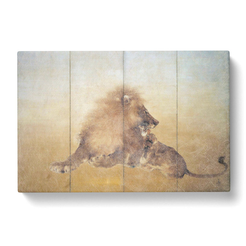 Lion by Takeuchi Seiho - Wrapped Canvas Print, 50cm H x 76cm W x 3cm D