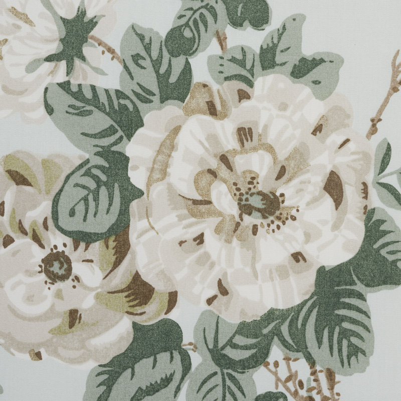Schumacher x Veere Grenney Betty Chintz Fabric, Celadon