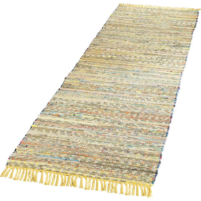 Dunkle Cotton Flatweave Area Rug, Runner 69 x 244 cm