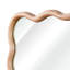 Miroir décoratif rectangulaire en bois massif de 20 po x 30 po couleur bois naturel naturel pour chambre à coucher, salle de bain, salon et entrée-130142746
