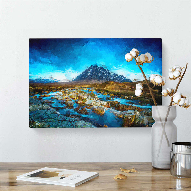 Glencoe in Scotland in Abstract - Wrapped Canvas, 40cm H x 60cm W x 3cm D