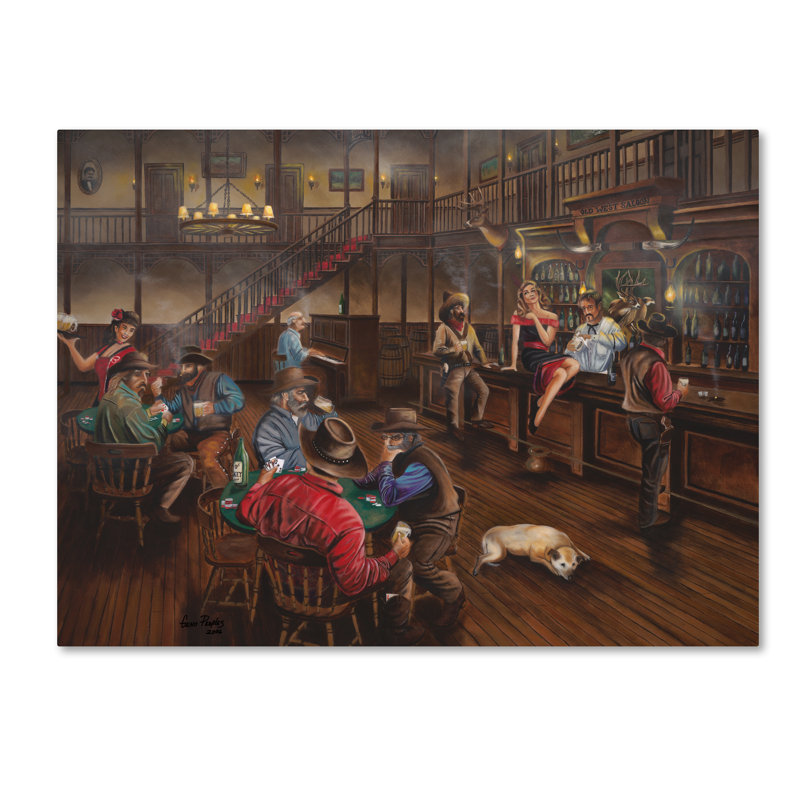 « old west berlin », reproduction d’impression sur toile tendue, H 35 po x l 47 po