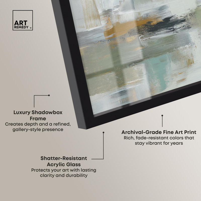 Art abstrait côtier de Dreamcatcher's Horizon III par Art Remedy, H 13 po x l 13 po, Noir