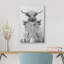 Impression sur toile encadrée, animaux, drôle, salle de bain, vache Highland-93629458-93629456-119598473
