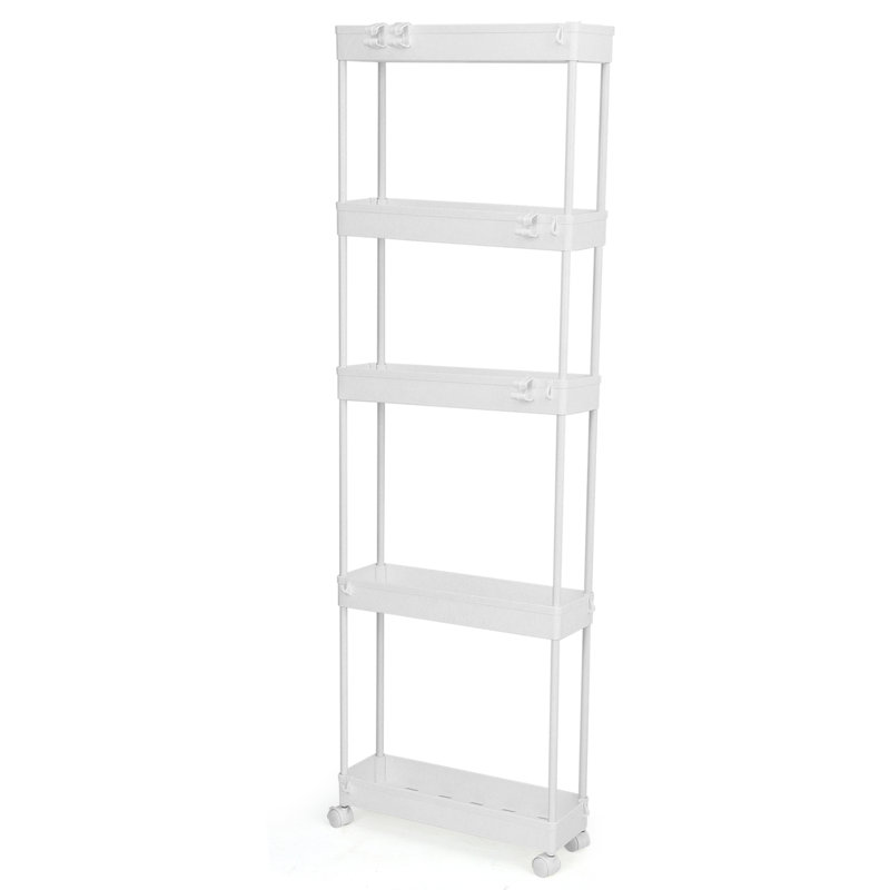 5-tier Ultra-thin RollingStorage Cart,Easy to Install & Durable,Mobile & Stable,can be Used for Storage in Small Spaces
