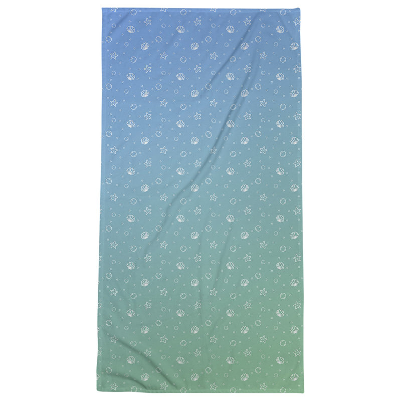 Katelyn Elizabeth Cotton Blend Bath Towel, Green/Blue