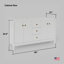 Meuble-lavabo à double cuve festonné 60 po - gris clair - sans comptoir - boutons noirs-123431084-123431079